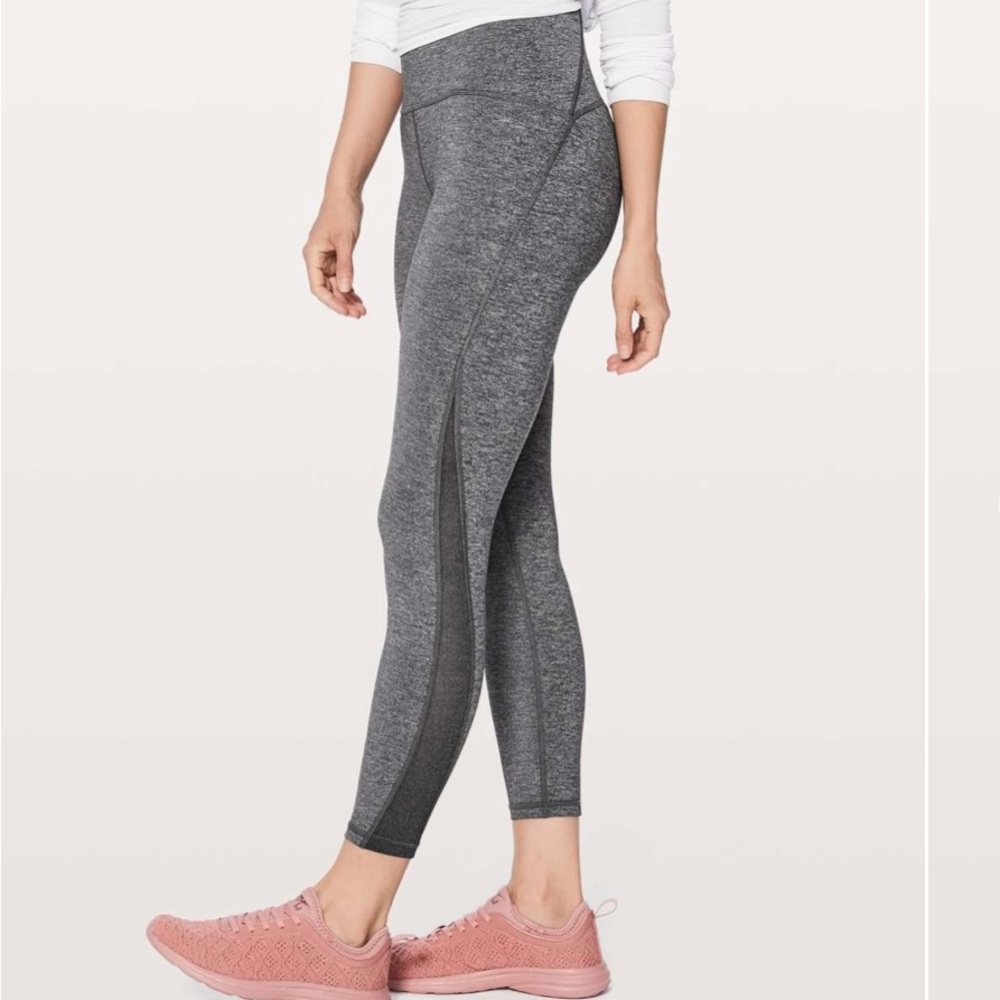 Lululemon Train Times Leggings in Heathered Black
